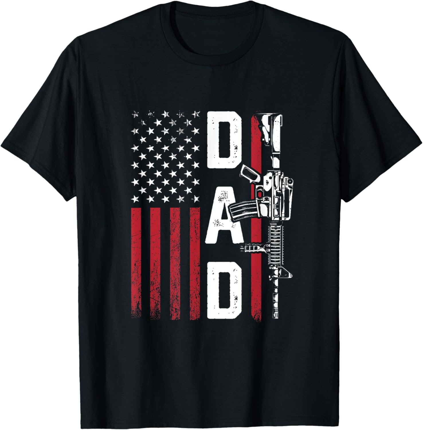 Proud Dad Daddy Gun Rights Ar 15 American Flag Fathers Day