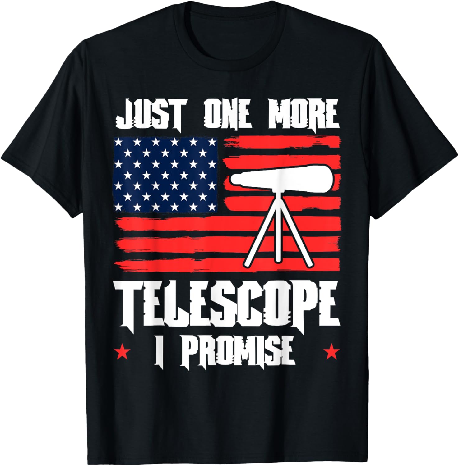 Telescope Usa Flag Astronomer Stargazer Fourth Of July