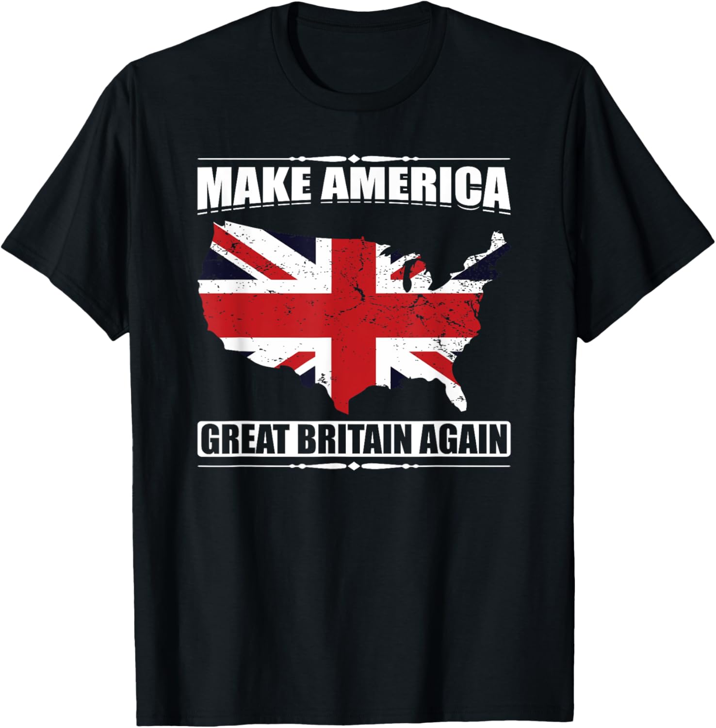 Make America Great Britain Again Usa Map British Flag Humor