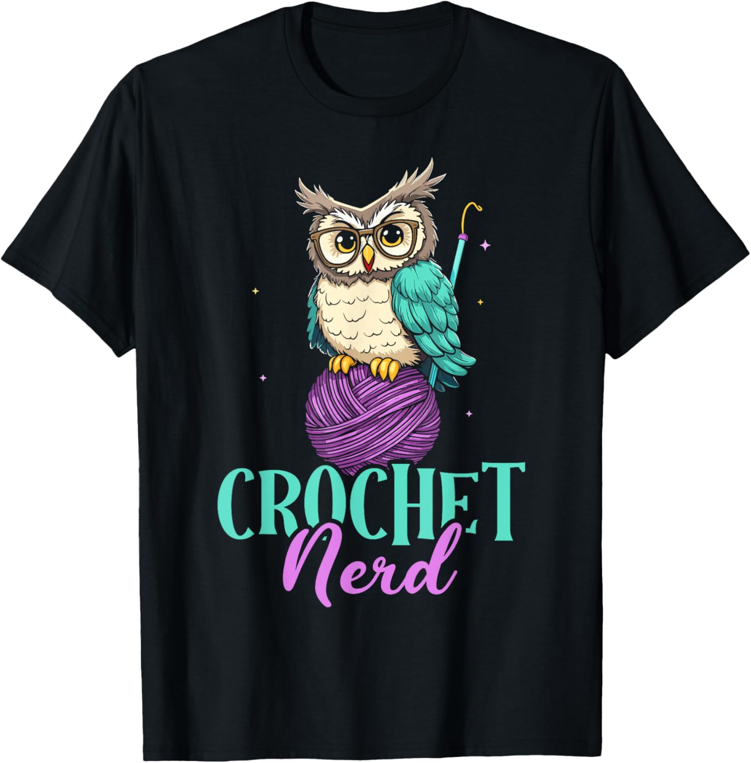 Crochet nerd owl funny crocheting yarn owl crochet for women