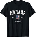 Marana Arizona Az Vintage American Flag Sports Design