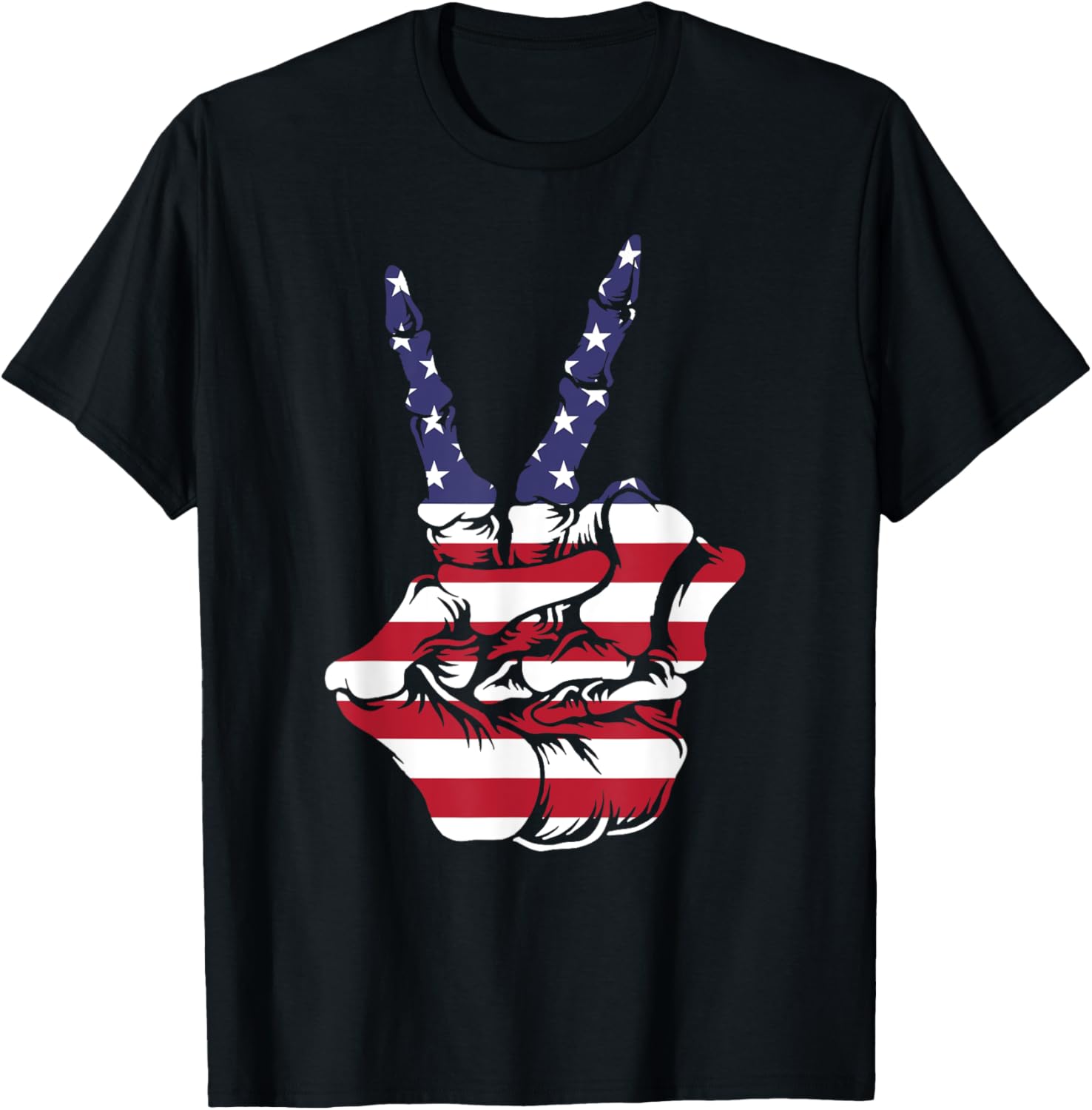 4Th Of July American Flag Devil Horns Usa Flag Rock Sign