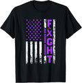 Overdose Awareness Purple Ribbon Usa Flag Drug Addiction