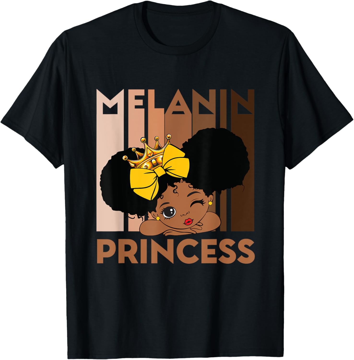 Melanin A Princess African Usa Afro Puff Black Girls
