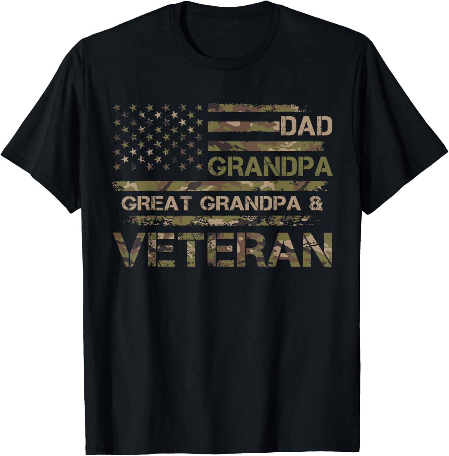 Dad Grandpa Great Grandpa And Veteran Fathers Day Us Flag
