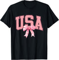 Usa Pink Us Flag Patriotic 4Th Of July America Women Girls