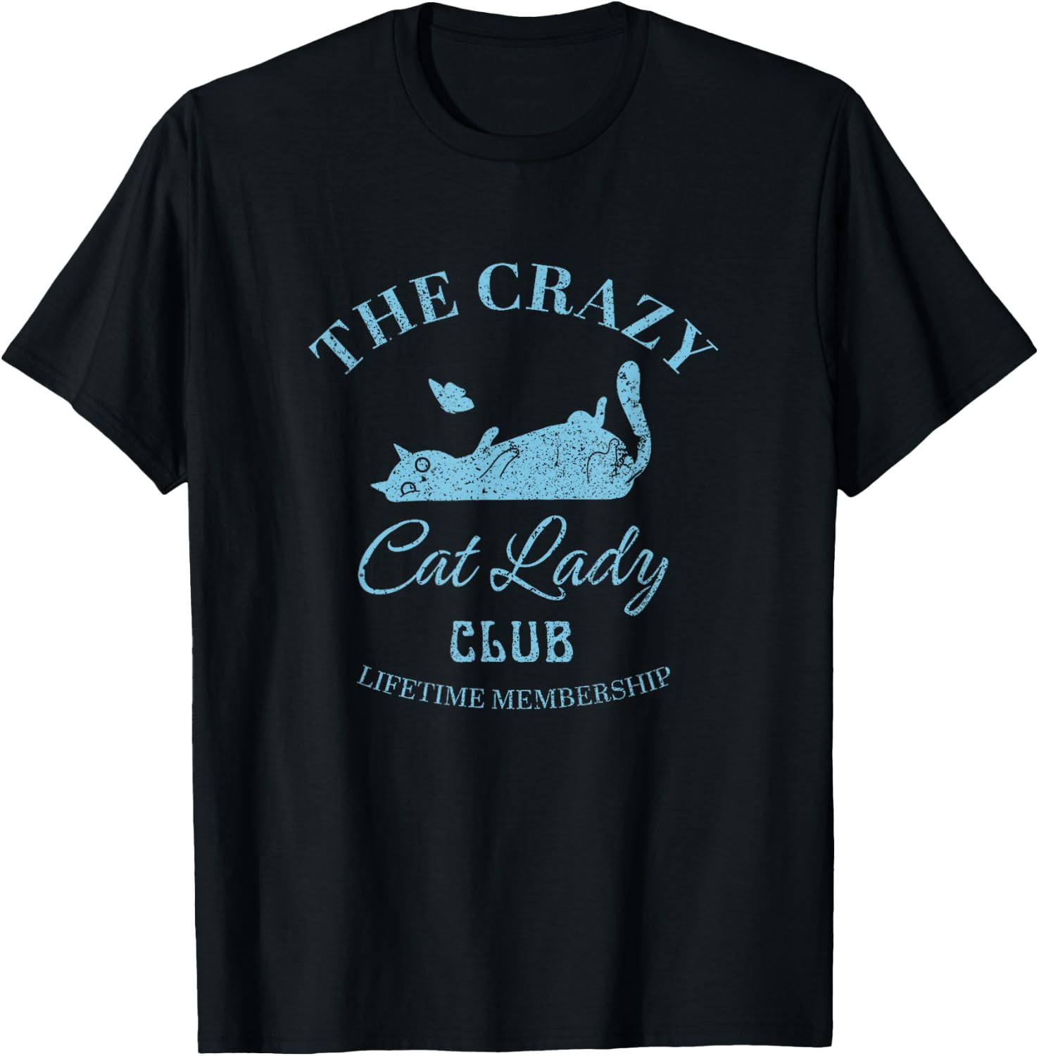 Crazy Cat Lady Club Distressed Shirt 128