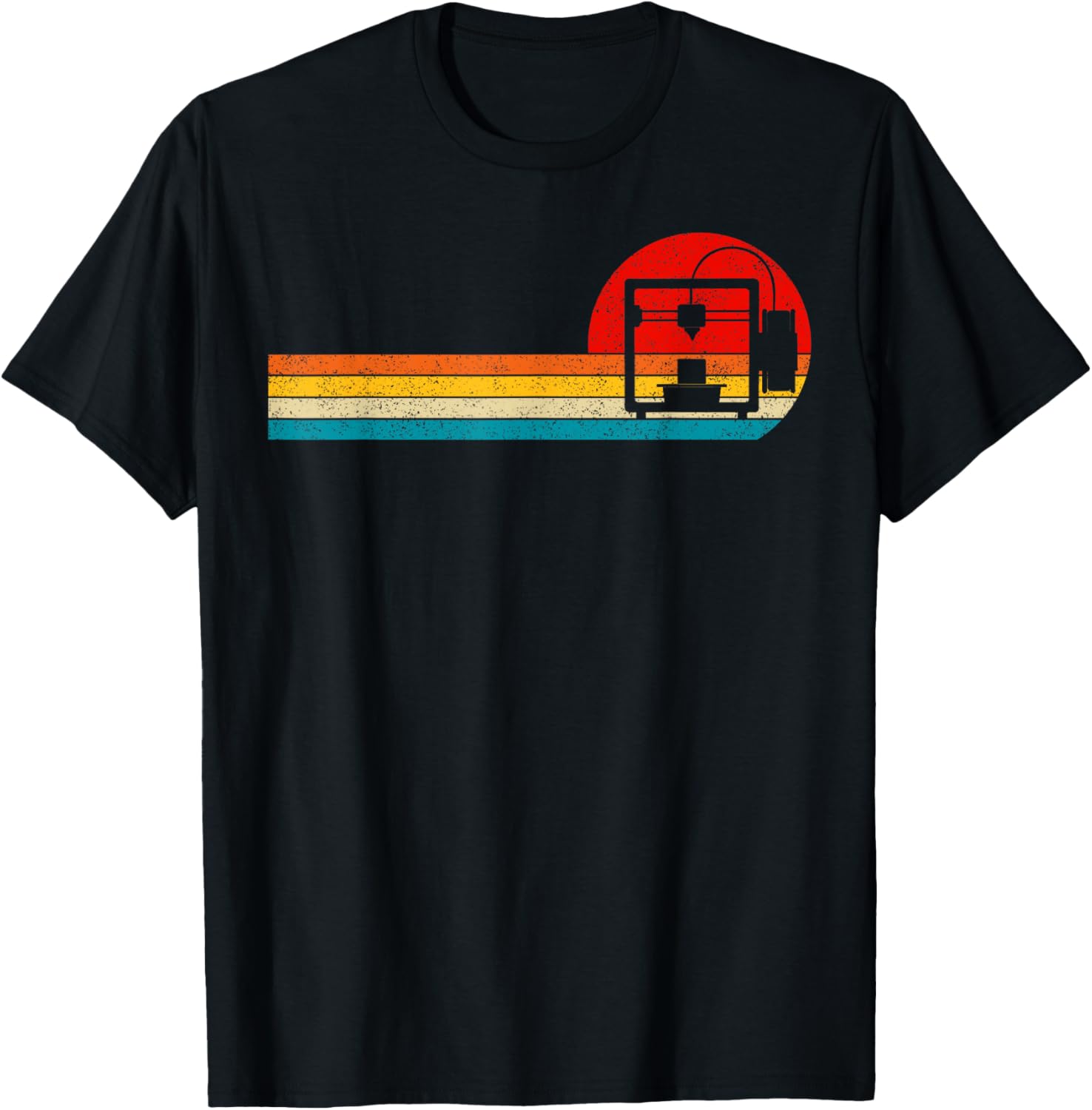 Vintage Retro 3D Printer Tee 3D Printing Idea Geeks