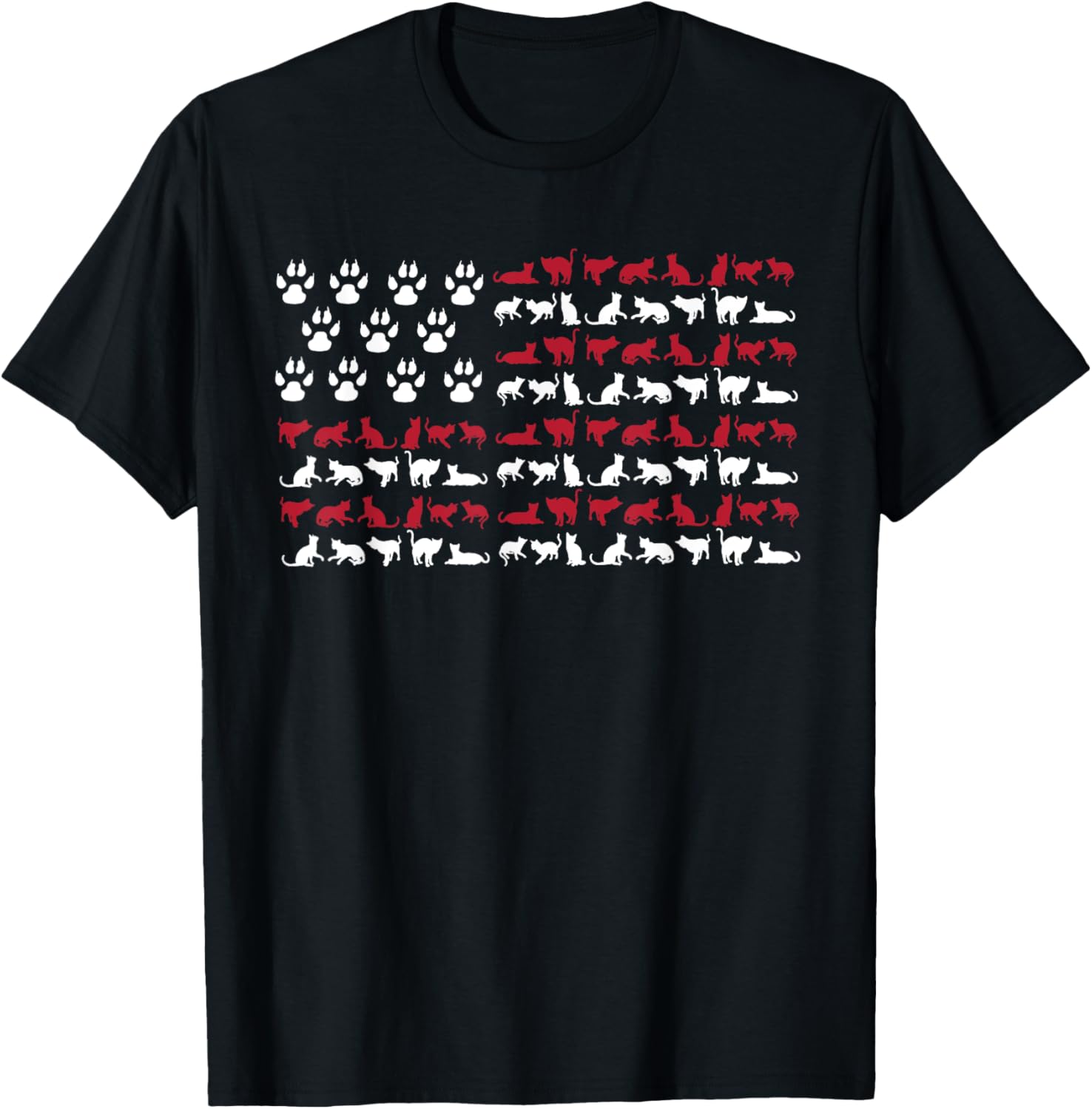 4Th Of July Shirt For Women Cat Meowica American Flag Usa