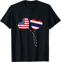 Loving Usa Thailand Flag Heart Thai Americans Love