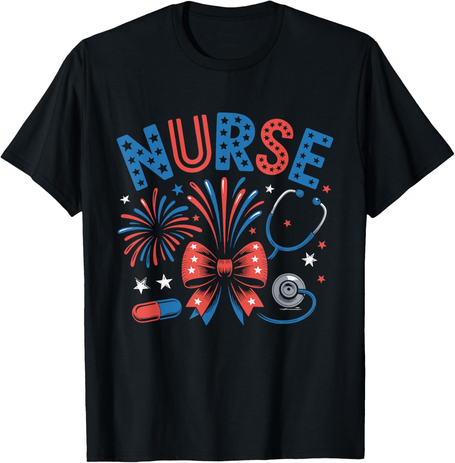 4Th Of July Nurse American Flag Fourth Of July Funny Nurse