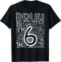 Bruh I'm 6 Year Old Kids Boys Six Birthday Boy 6th Birthday Bro Design 45