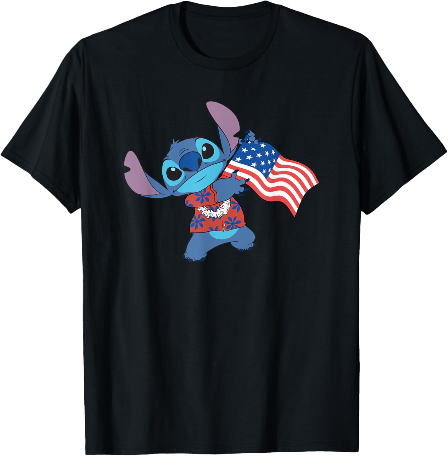 Disney Lilo Stitch Tropical Stitch American Flag