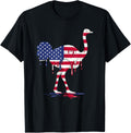 Ostrich Ice Cream Drip American Usa Flag 4Th Of July