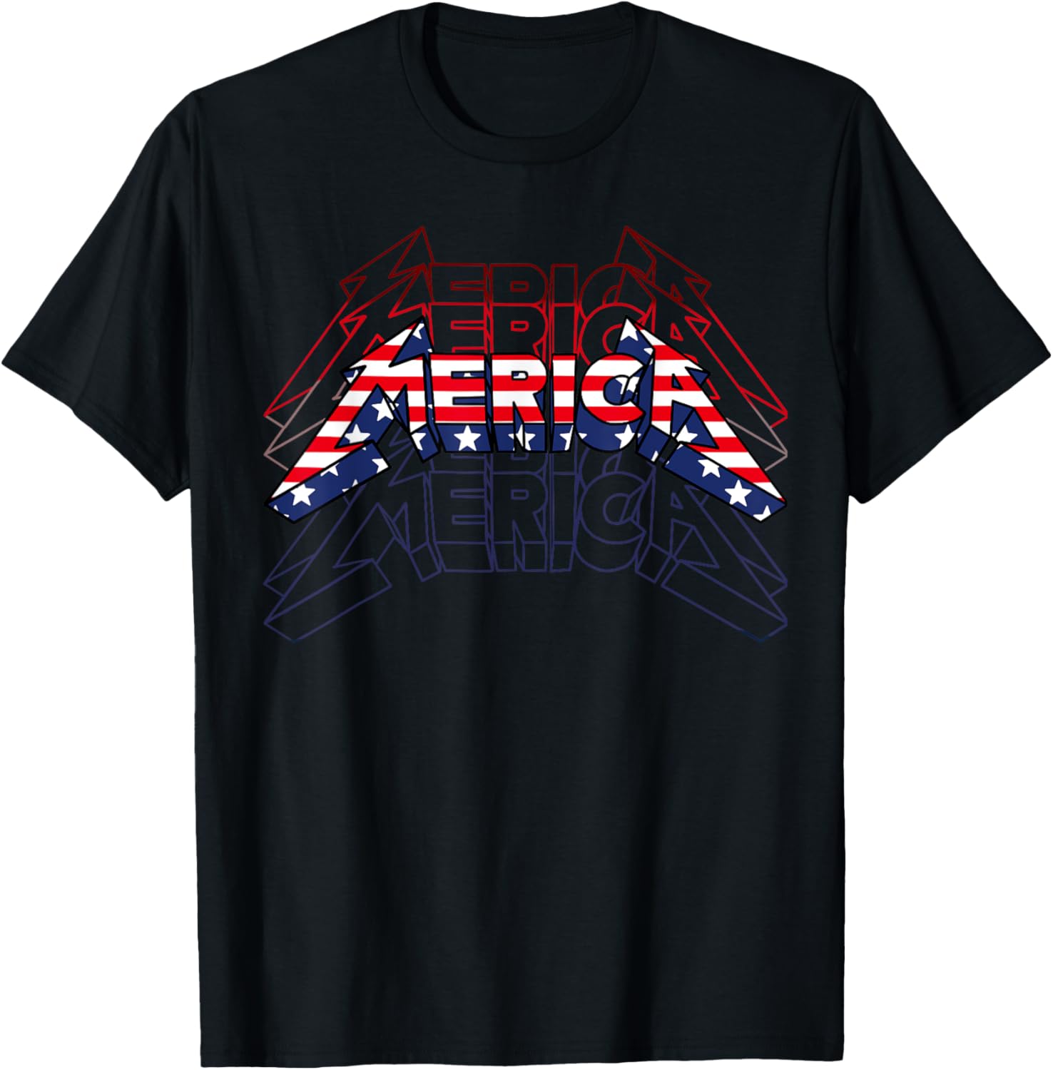 Merica Rock Sign 4Th Of July Vintage American Flag Funny Usa