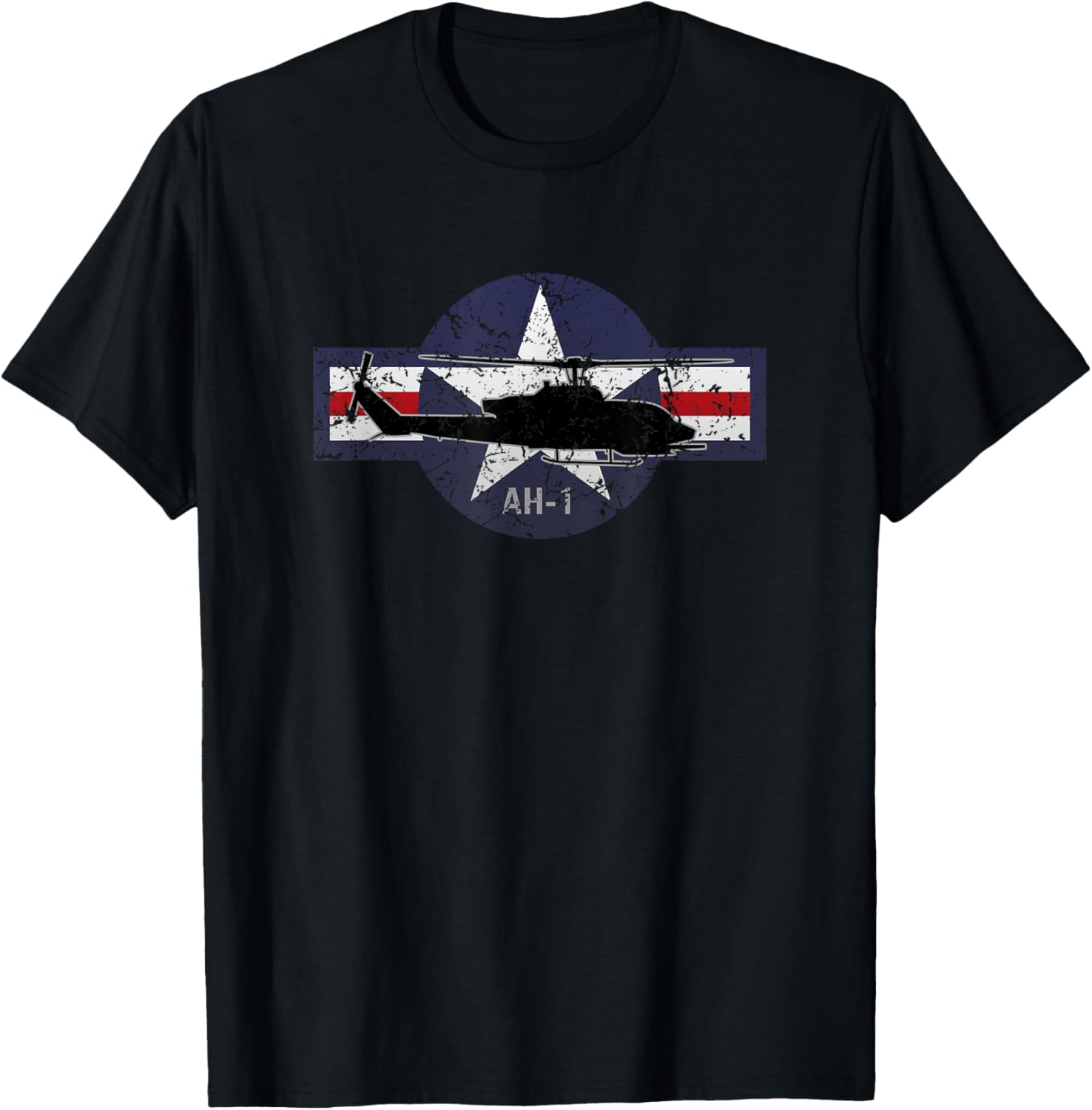 Military Ah 1 Cobra Helicopter Usa Roundel Distressed Style