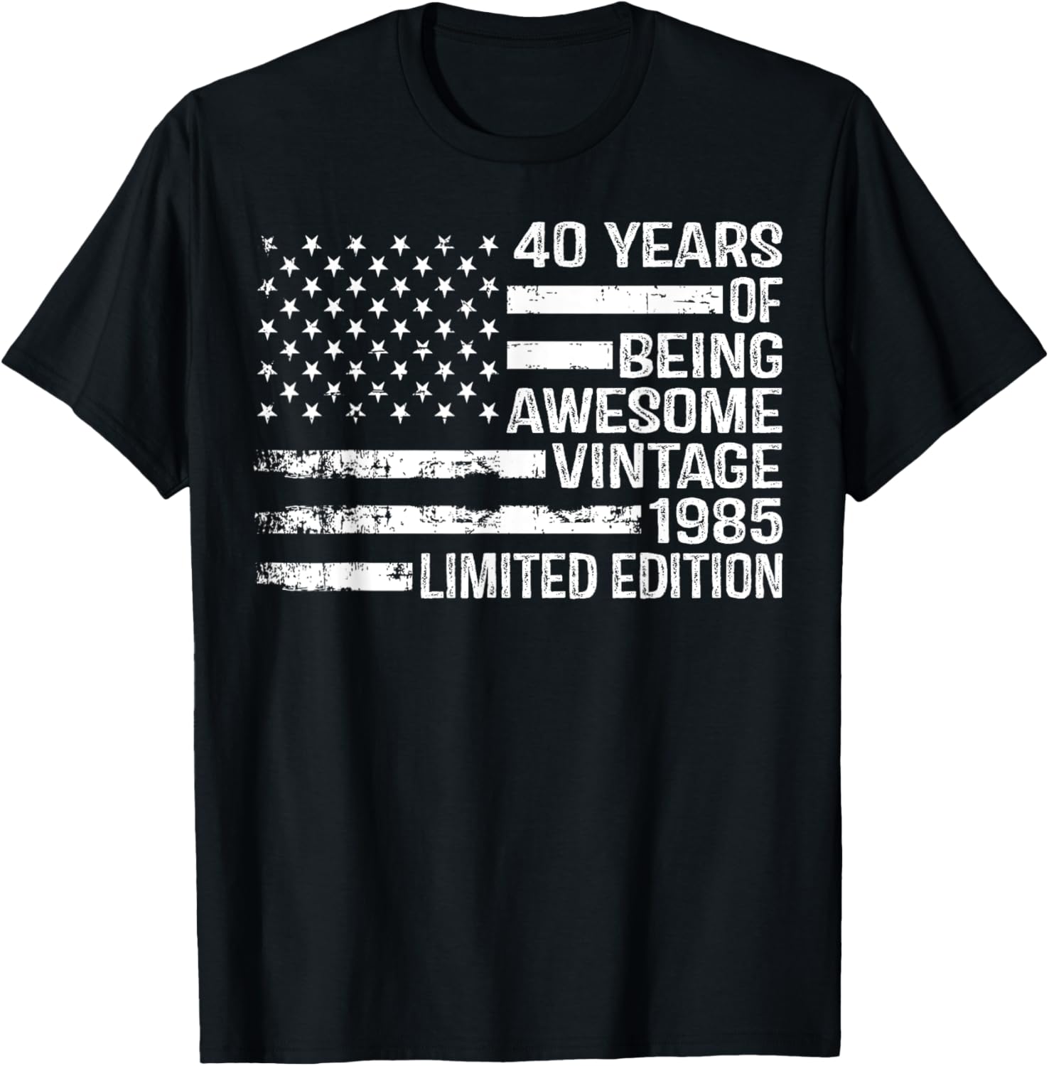 40 Years Old Birthday Vintage American Flag 40Th Birthday