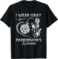 I Wear Gray For Parkinsons Awareness Hummingbird Sunflower