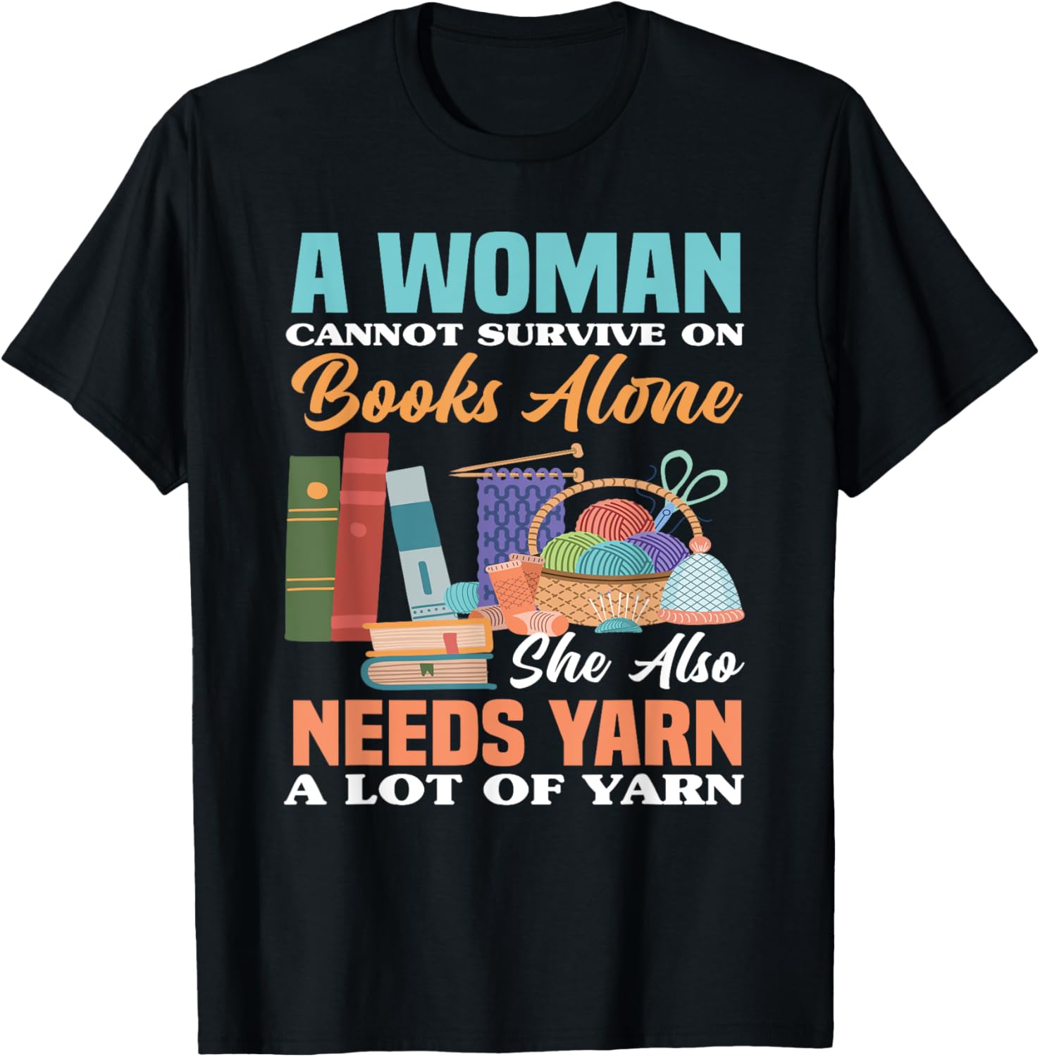 Woman Survives On Books Yarn Knitting