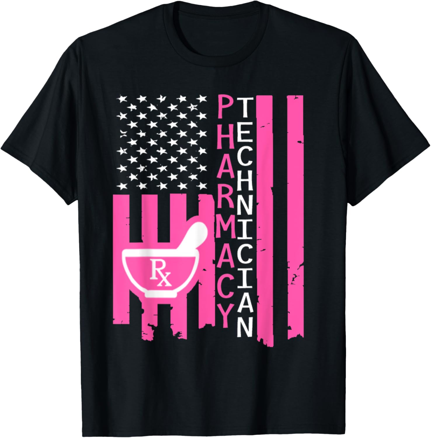 Pharmacy Technician American Flag Tshirt
