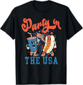 Party In The Usa Hot Dog Fireworks American Flag 4Th Of July