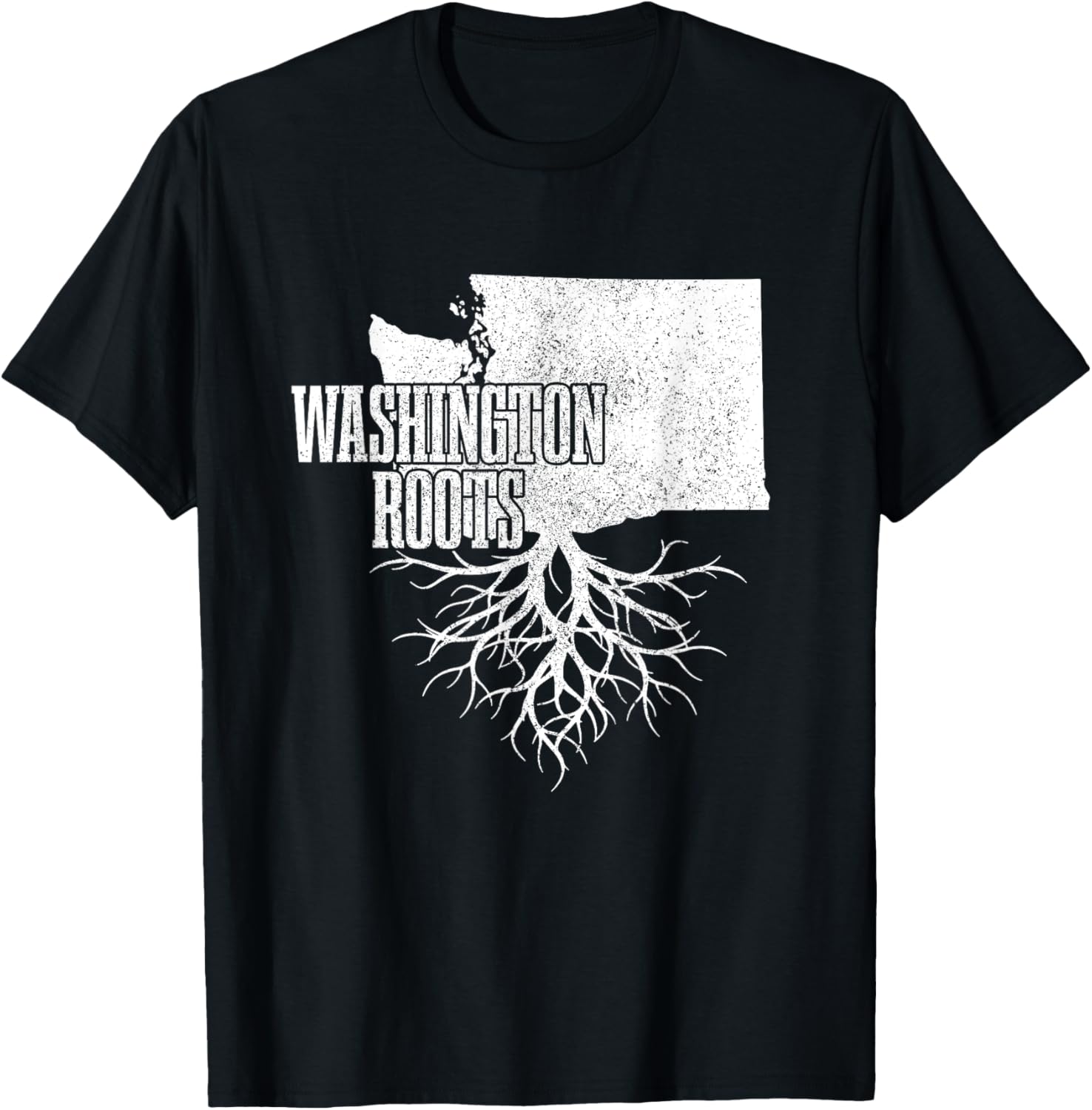 Washington Roots Vintage Usa Patriotic Pride State Map