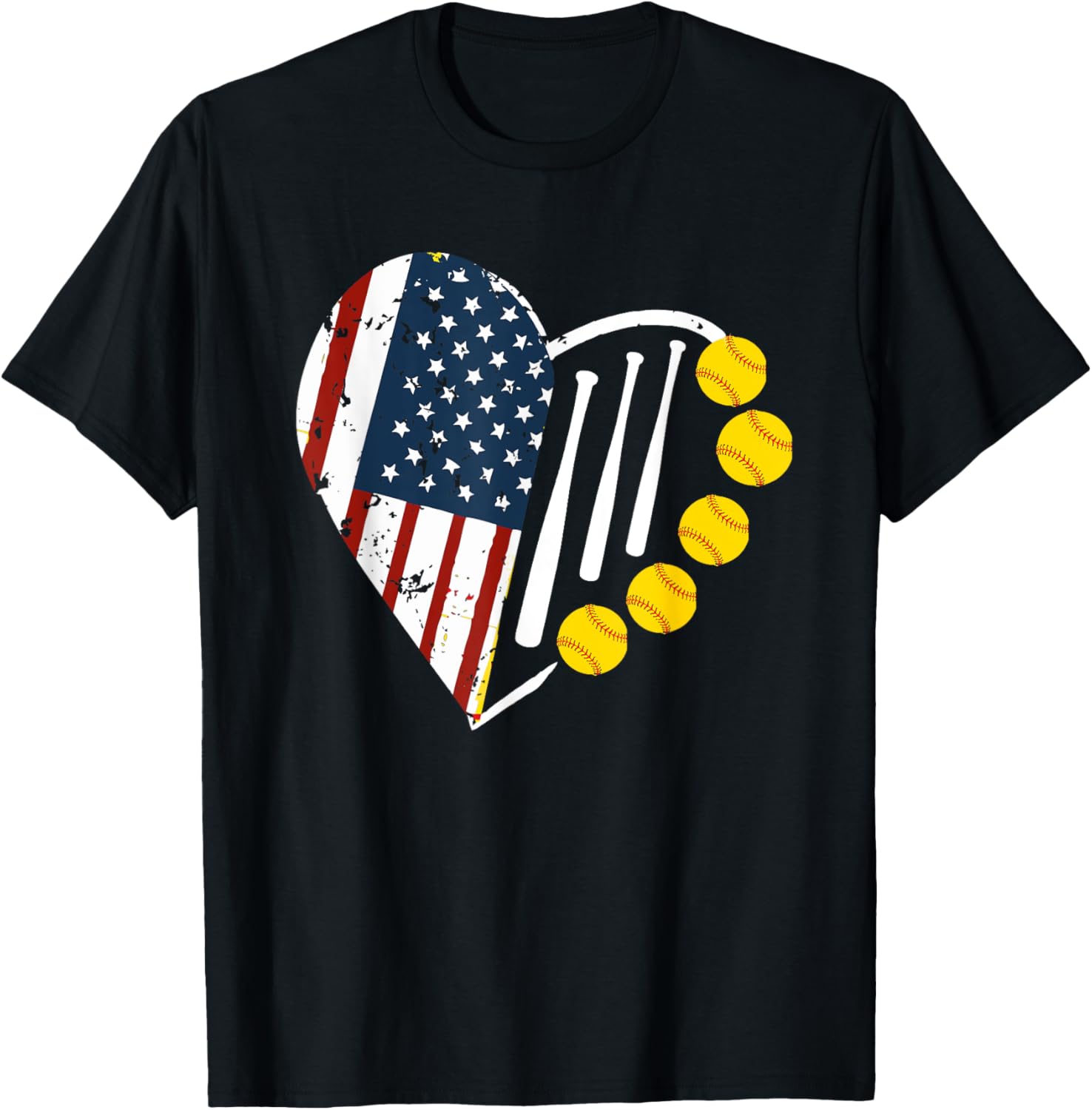 Softball American Flag 4Th Of July