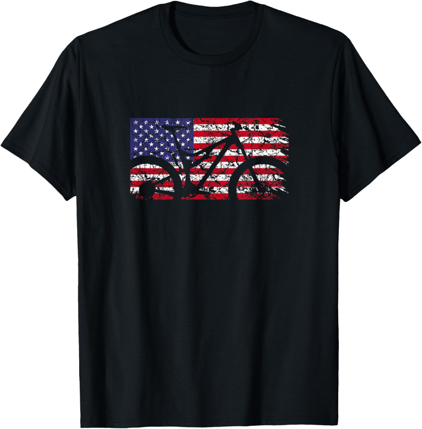 Mountain Bike American Flag Shirt Mtb Usa Flag T Shirt