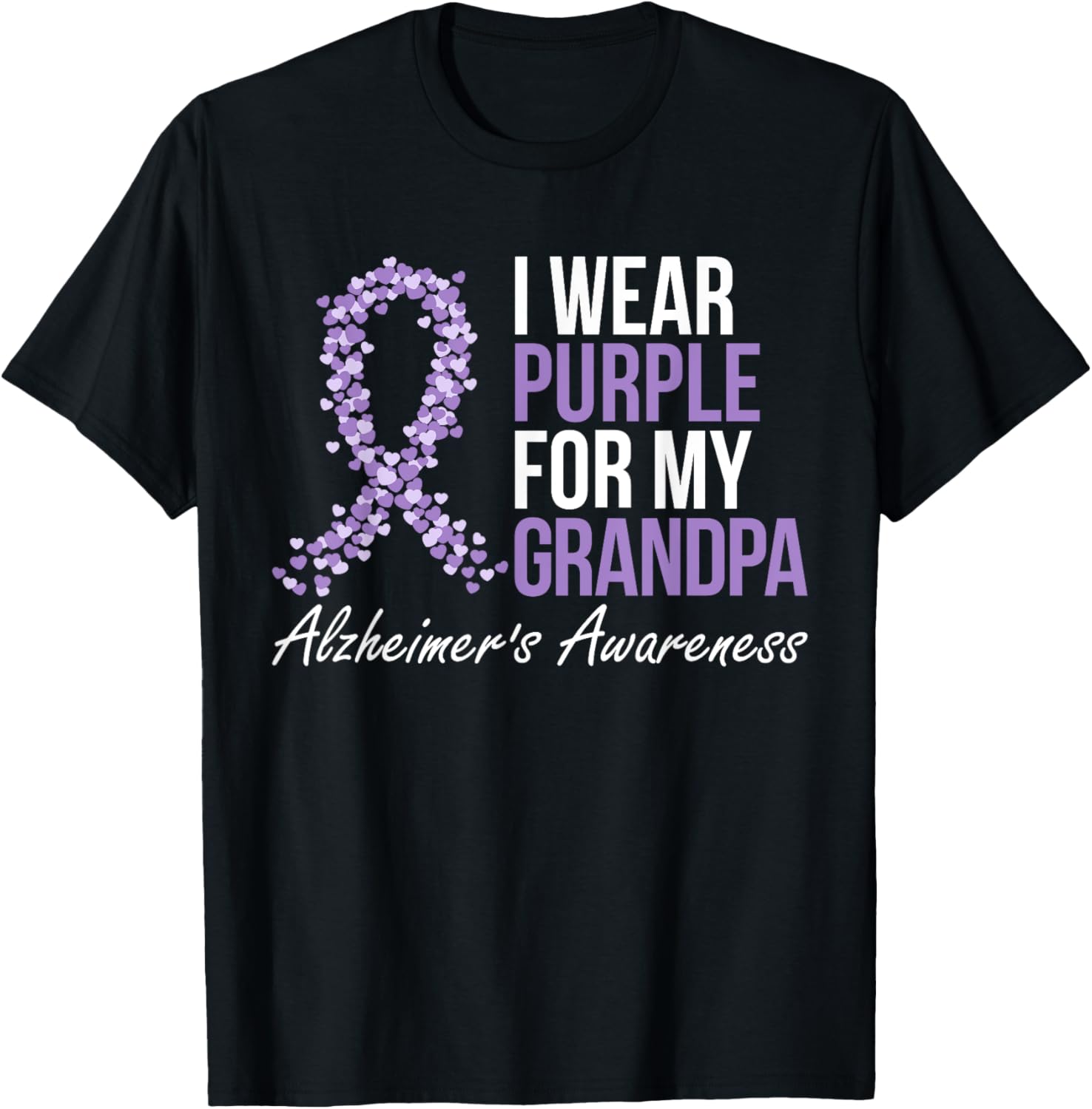 Alzheimers Awareness Dementia Grandpa I Wear Purple Ribbon