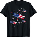 Cute Dragonfly Patriotic Women Girl 4Th Of July Fireworks