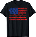 Crew Rowing Boat Oars Us American Flag