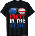 Party In The Usa Funny 4Th Of July American Flag Sunglasses