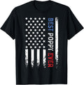 Fathers Day Best Poppy Ever American Flag Distressed