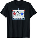 Printer With Stars Design Patriotic 3D Printing T Shirt Women Men