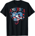 Disney Minnie Mouse America Retro Vintage Hearts 4Th Of July