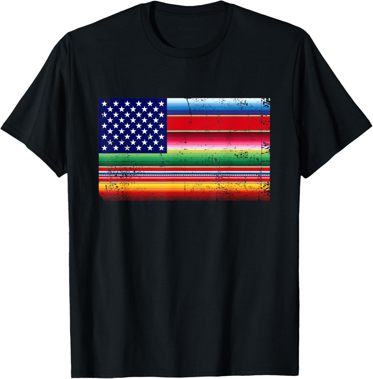 Mexican American Flag Usa Serape Cinco De Mayo Party