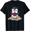 Knitting Penguin Embracing Cozy Yarn Craft
