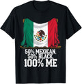 Half Mexican Half African American Usa Flag Black America