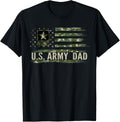 Vintage Us Army Dad With Camo American Flag Veteran Gift