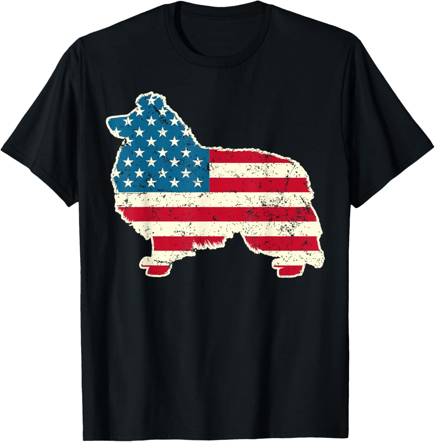 Shetland Sheepdog 4Th Of July Men Usa American Flag Sheltie