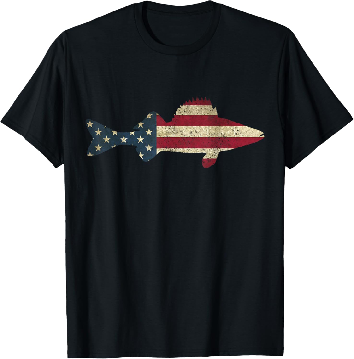 Walleye Fishing American Flag Zander Fisherman