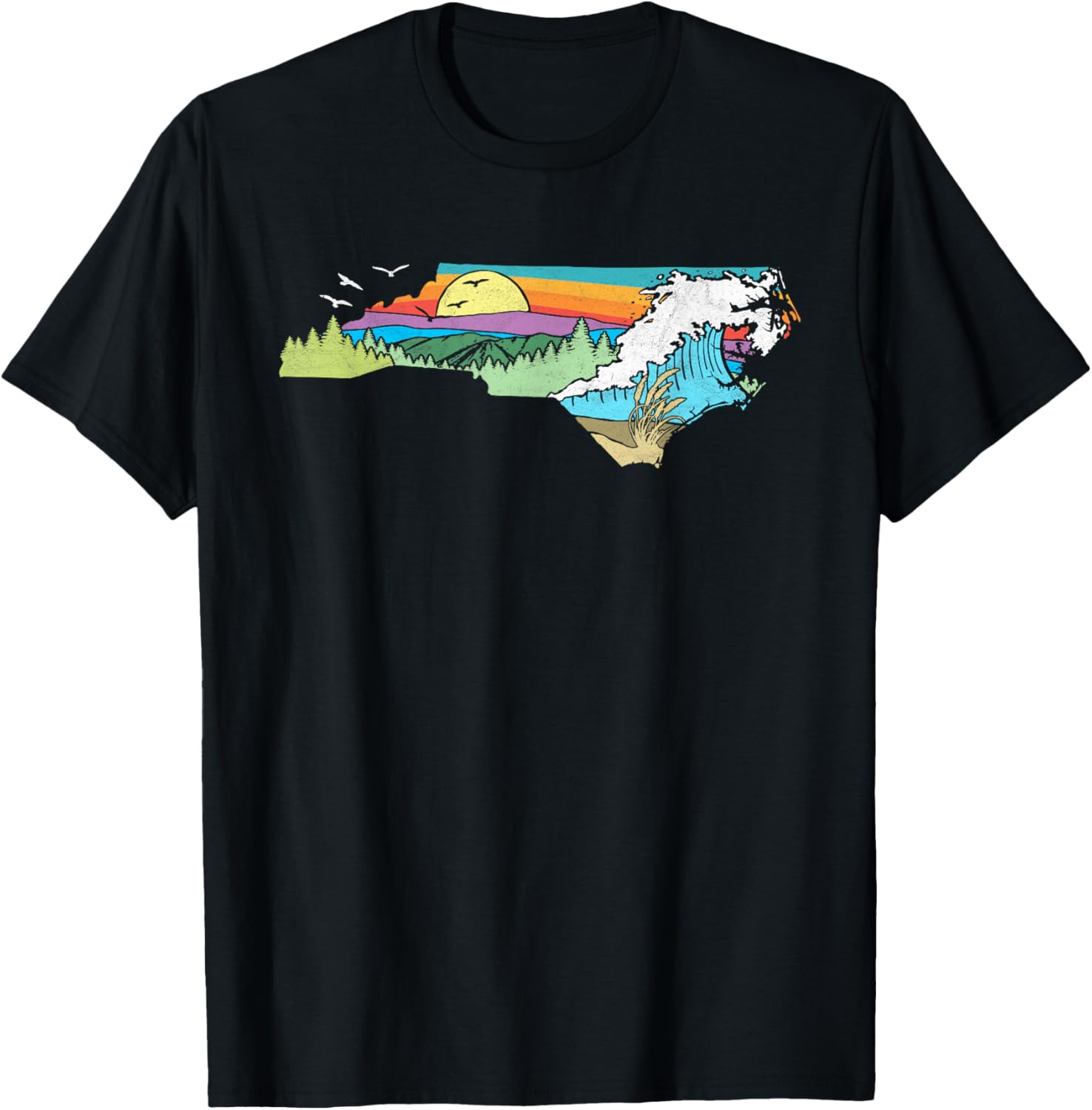 North Carolina Outdoors Retro Nature Lover Graphic