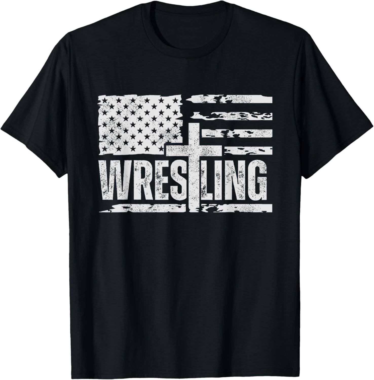 Wrestling Patriotic American Flag Christian And Jesus Lover