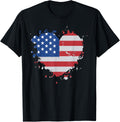 America Love Flag Usa Heart 4Th Of July American Proud Girl