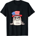 Cute Seal Usa Flag 4Th Of July