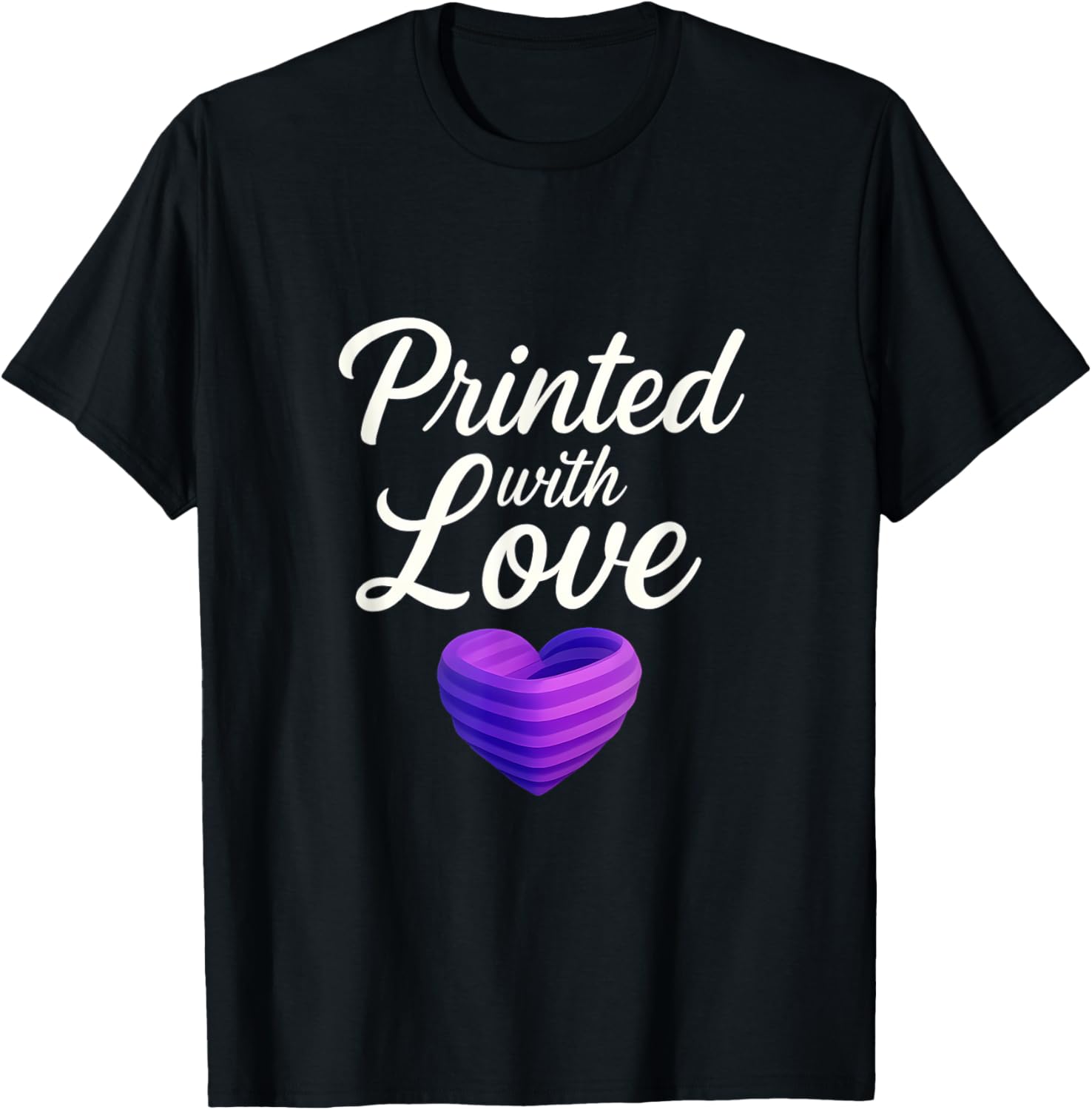Printed With Love 3D Print Maker Design Purple White