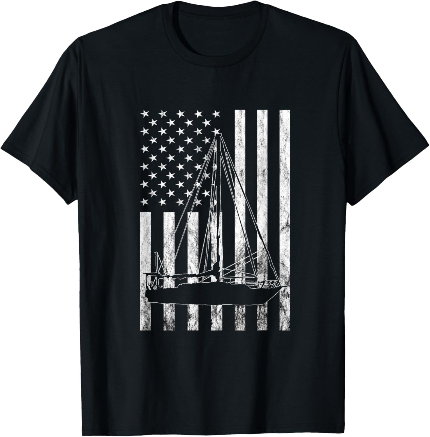 Sailing American Usa Flag Sail Boat Boating Sailboat