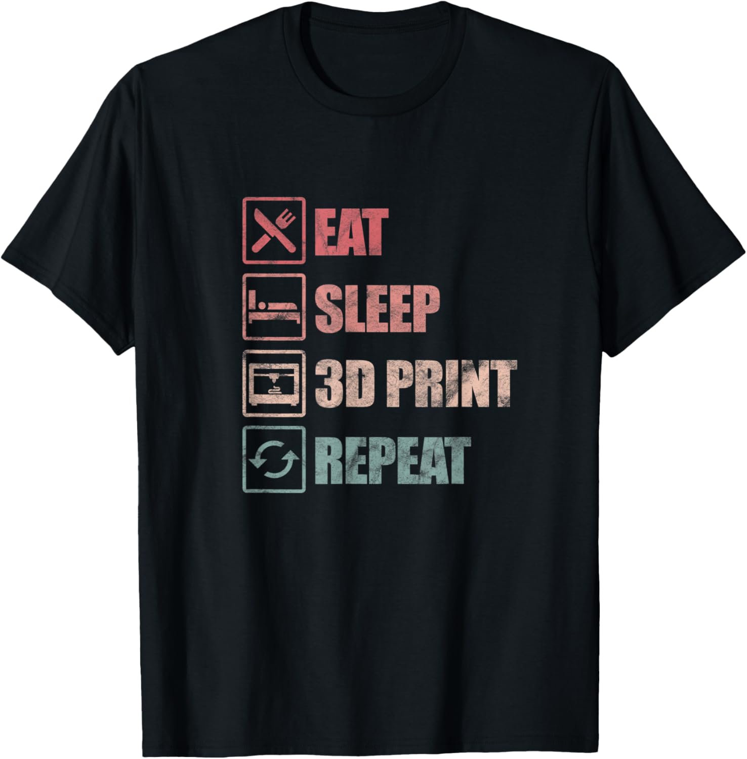 3D Printer Cad Operator Eat Sleep 3D Print Repeat Vintage
