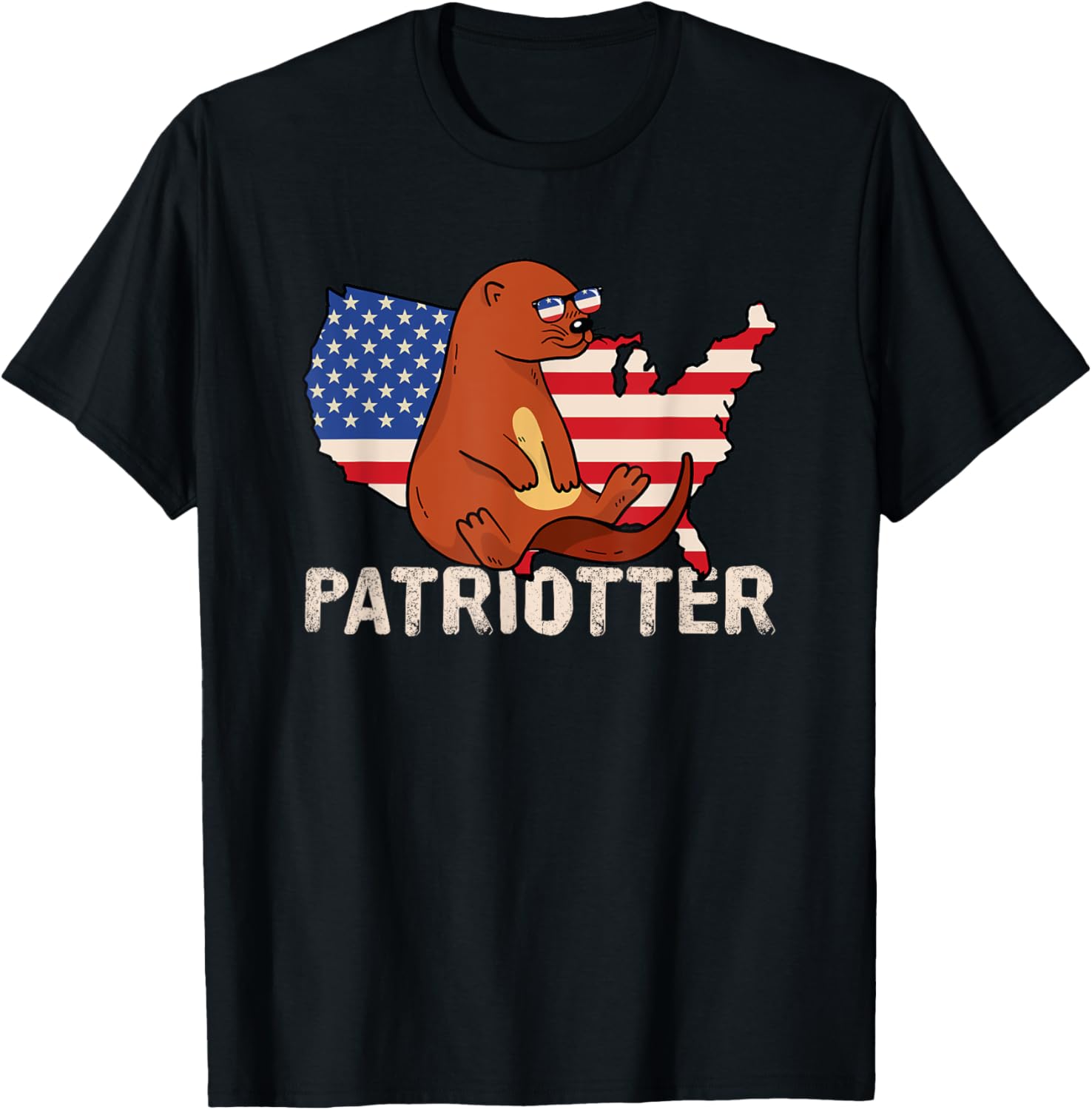 Proud Patriotic Otter Lovers Patriotter Us Flag 4Th Of July