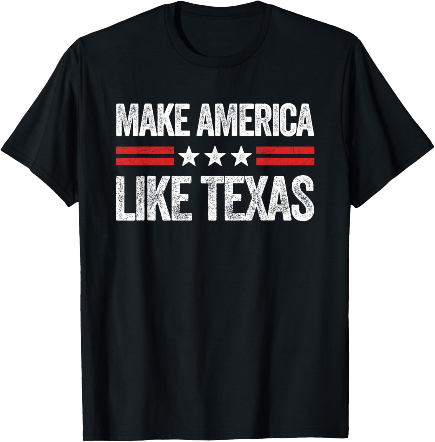 Vintage Style Usa Make America Like Texas Funny Usa Patriotic Party T Shirt Small Black